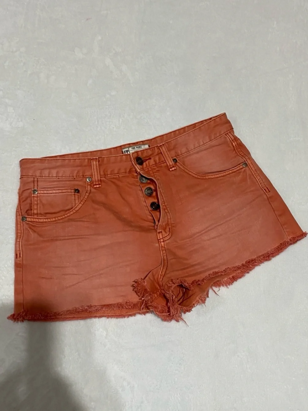 Free People Uptown Button Fly Shorts - Picture 4 of 10